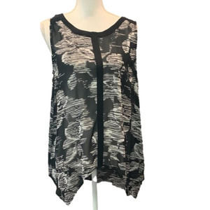 3/$20💜 Apt. 9 Black and White Sleeveless Blouse